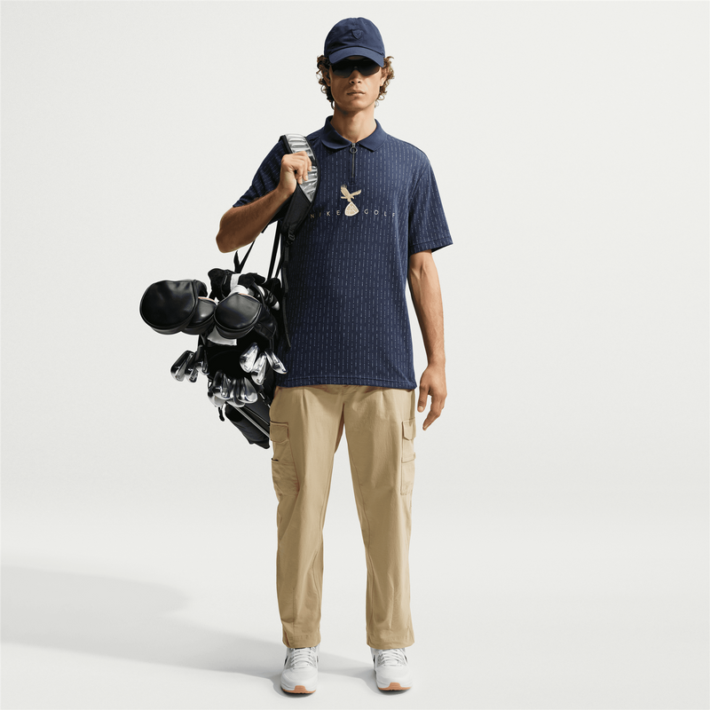 Dri-FIT Fairway Fresh Zip Polo College Navy/Limestone