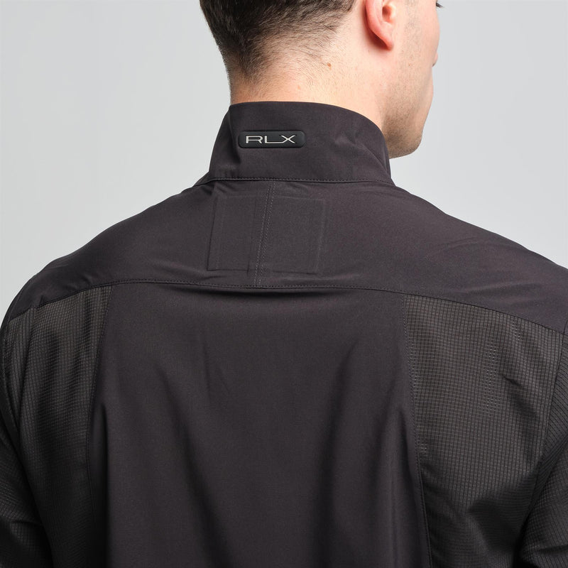 RLX Packable SS Half Zip Pullover Jacket Polo Black