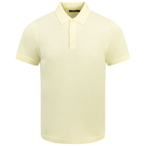 Polo tricoté en laine Lear Tech Wax Jaune - SS24