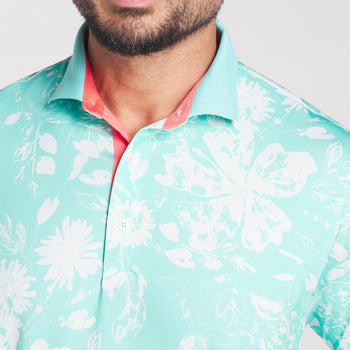 MATTR Rose Polo Aquatic/Peaceful Blue