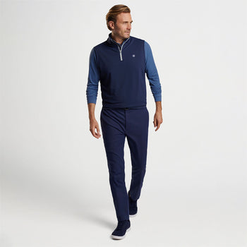 Galway Stretch Loop Ty Quarter Zip Vest Navy