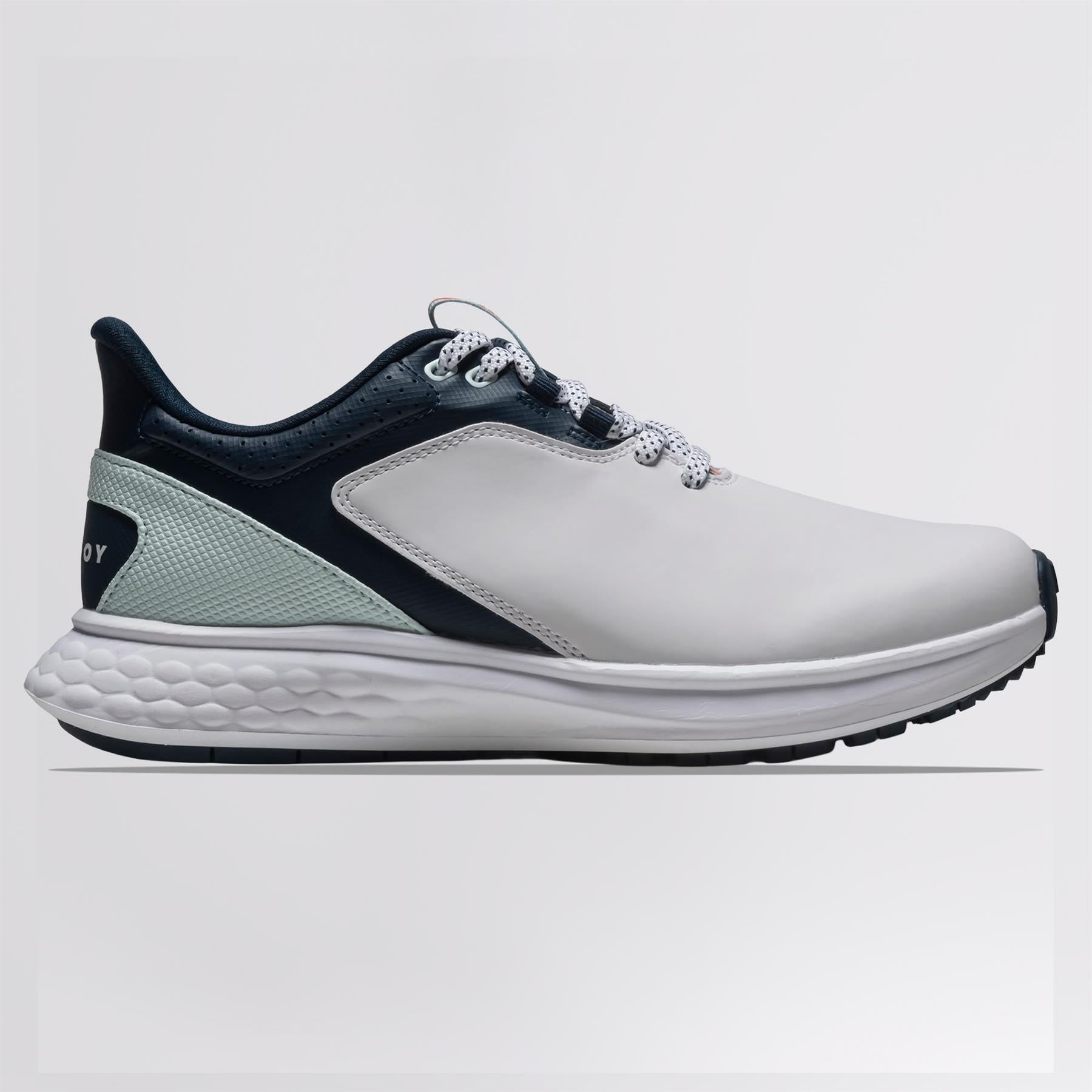 FJ Pulse Spikeless Golf Shoes White/Navy/Blue