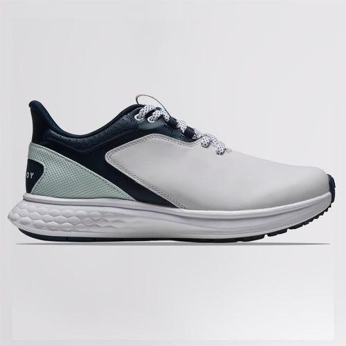 FJ Pulse Spikeless Golf Shoes White/Navy/Blue