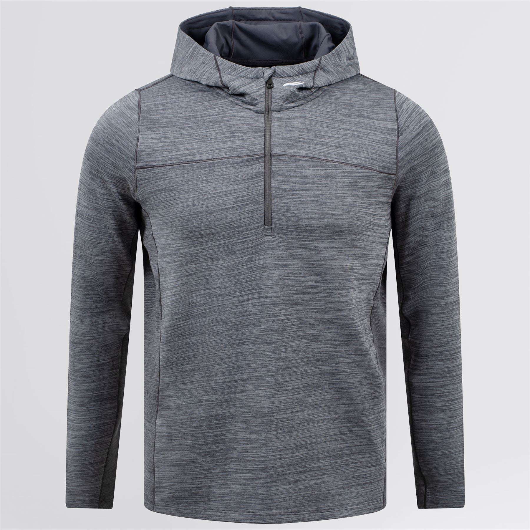 Liam Hooded Half Zip Mid Layer Steel Grey