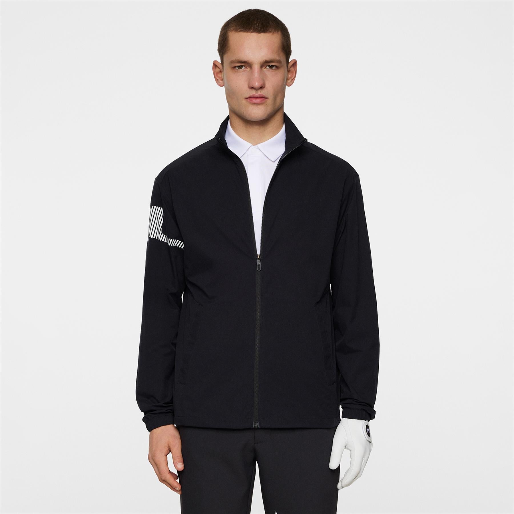 J.Lindeberg Heath Shell Wind Jacket Black | TRENDYGOLF UK