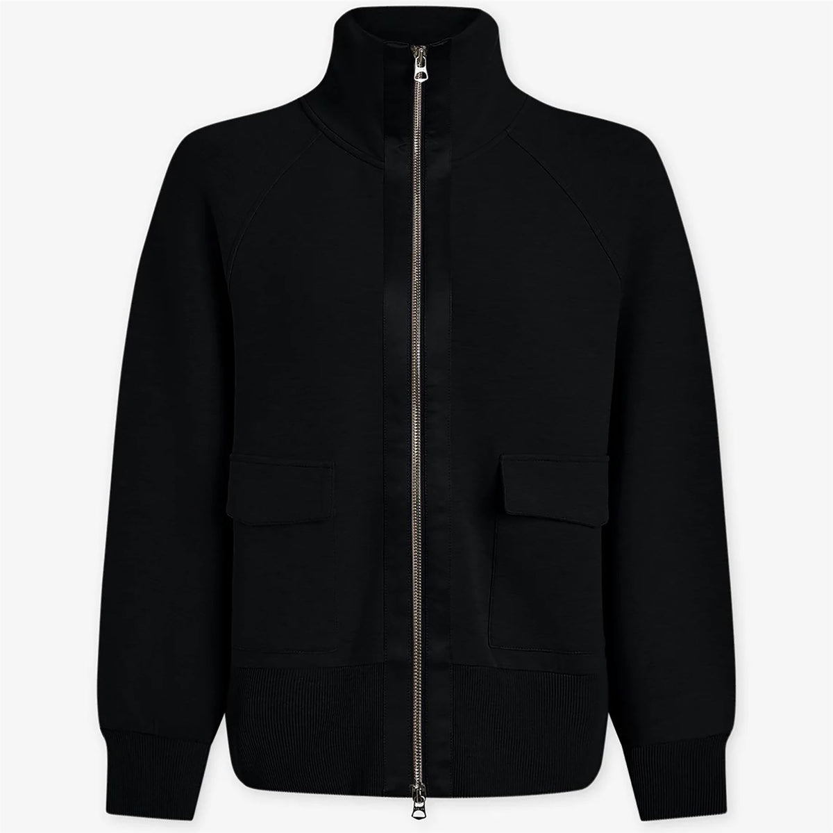 Roxbury Sweat Zip Through Black