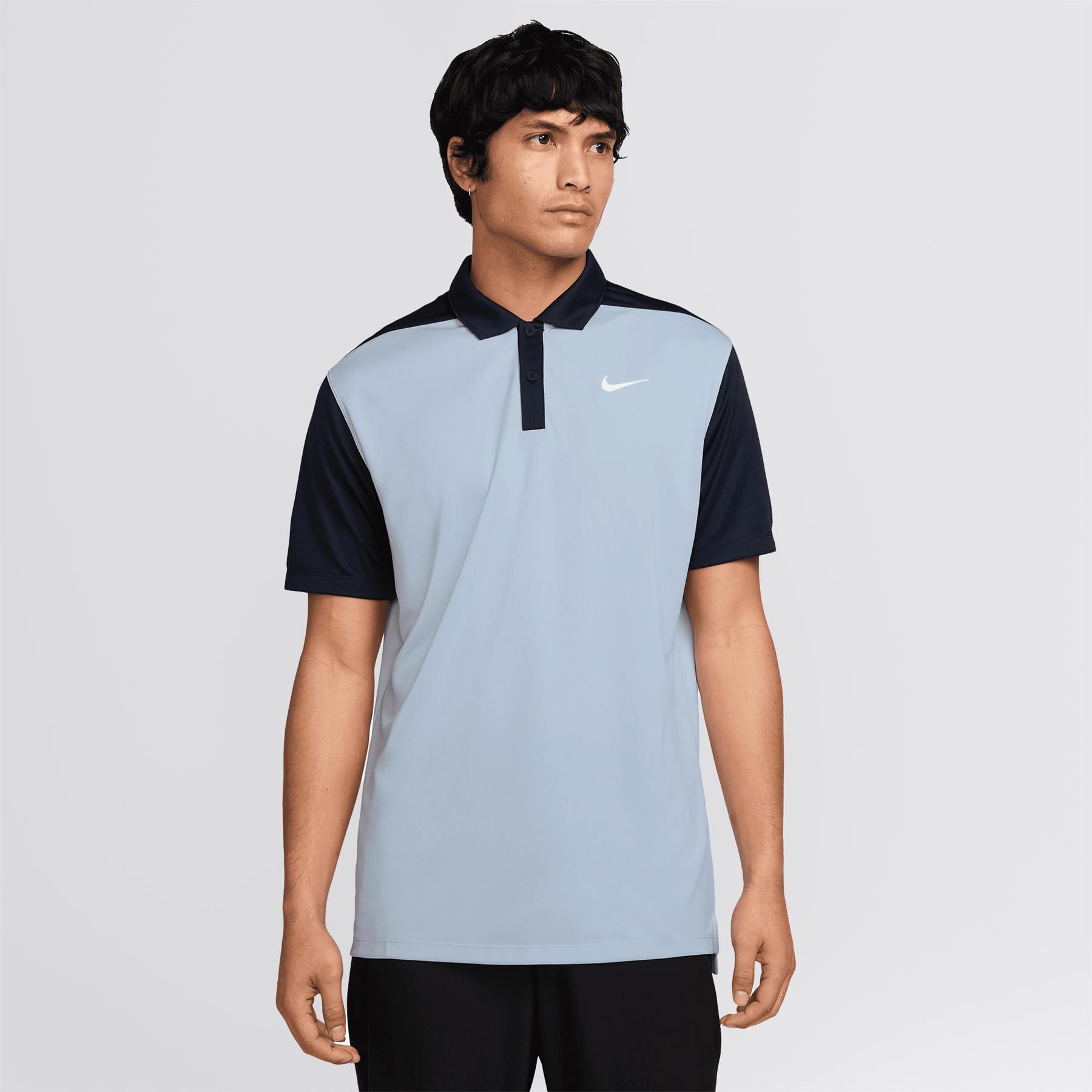 Dri-FIT Victory+ Blocked Polo Light Armory Blue/Obsidian/White