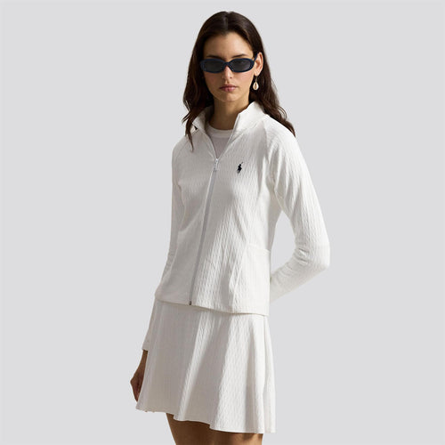 RLX Active Cable Full Zip Mid Layer Ceramic White
