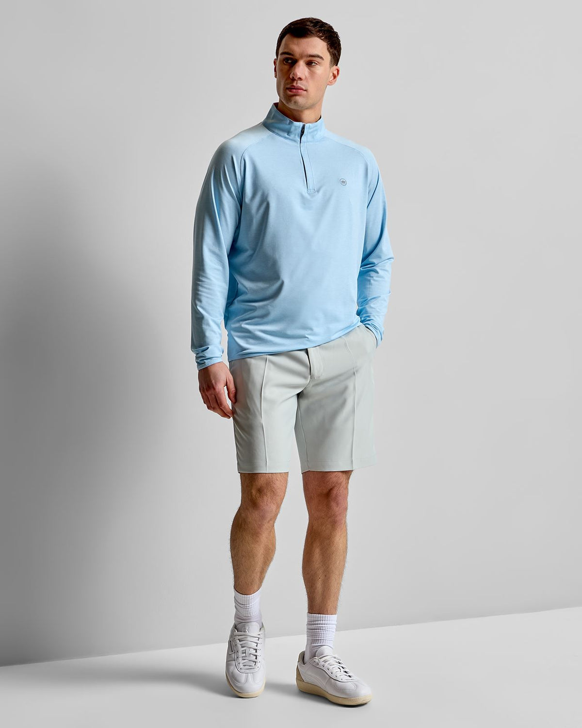 Stealth Performance Quarter-Zip Mid Layer Blue Frost