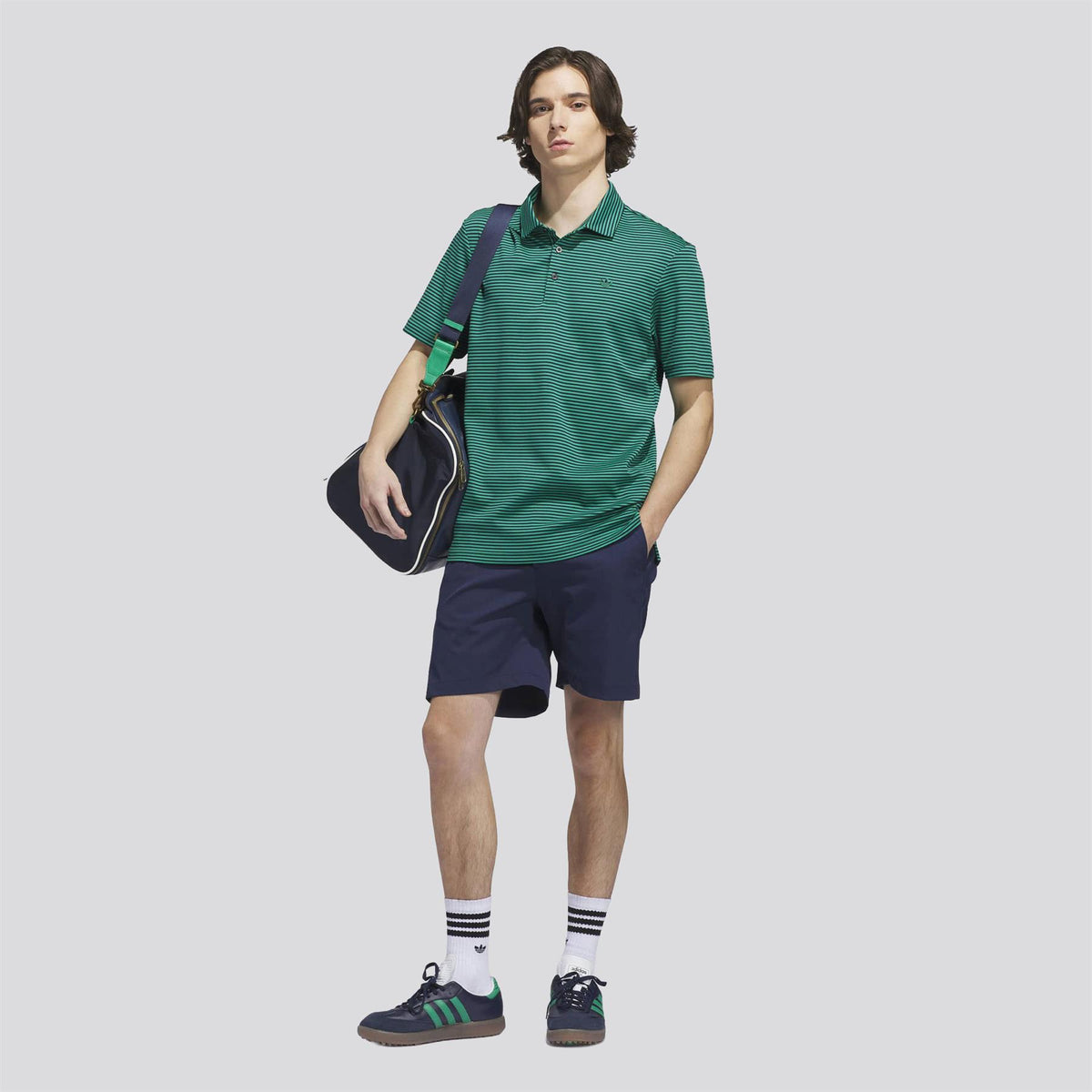 Originals Stripe Pique Polo Court Green/Night Indigo