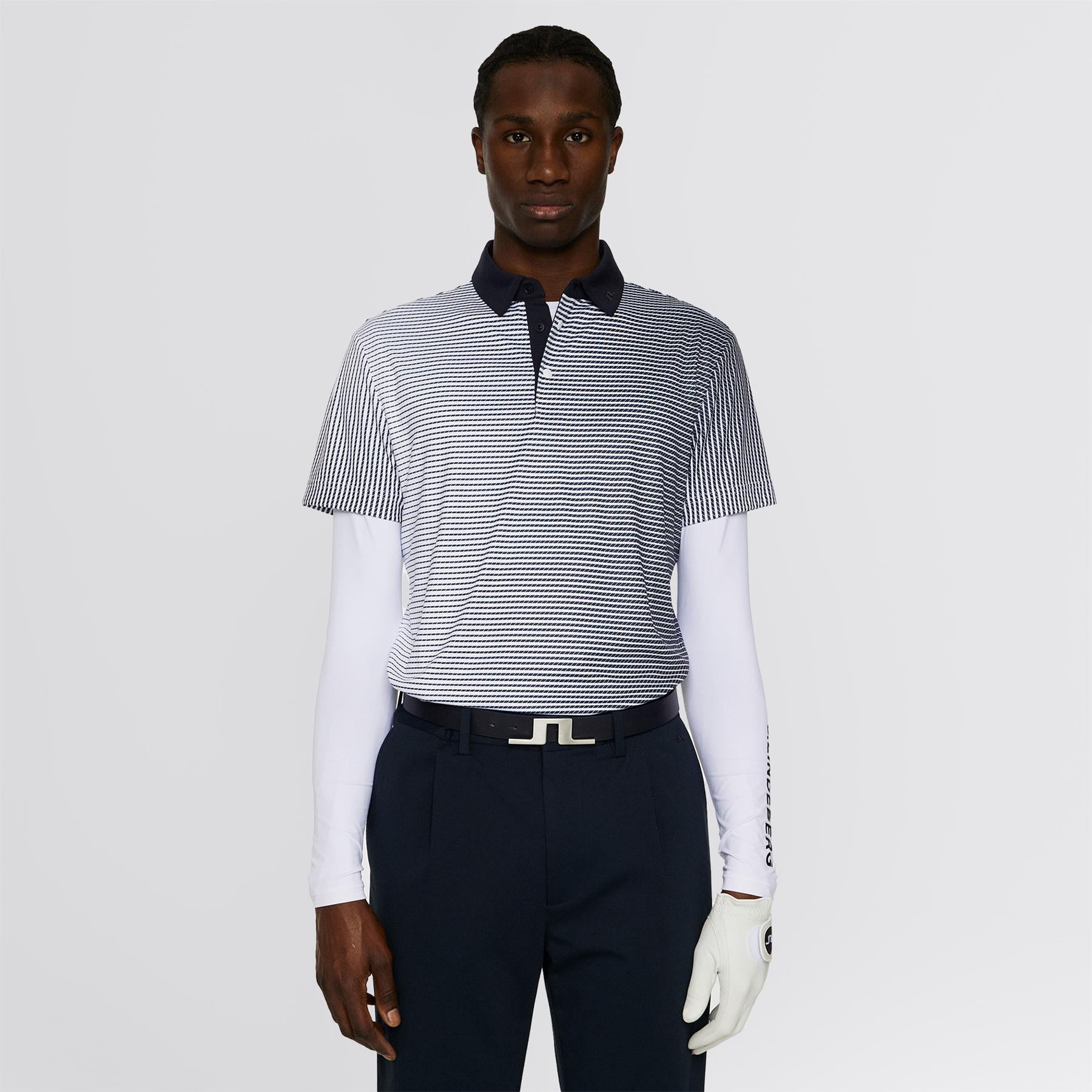 Marvin Stripe Polo White