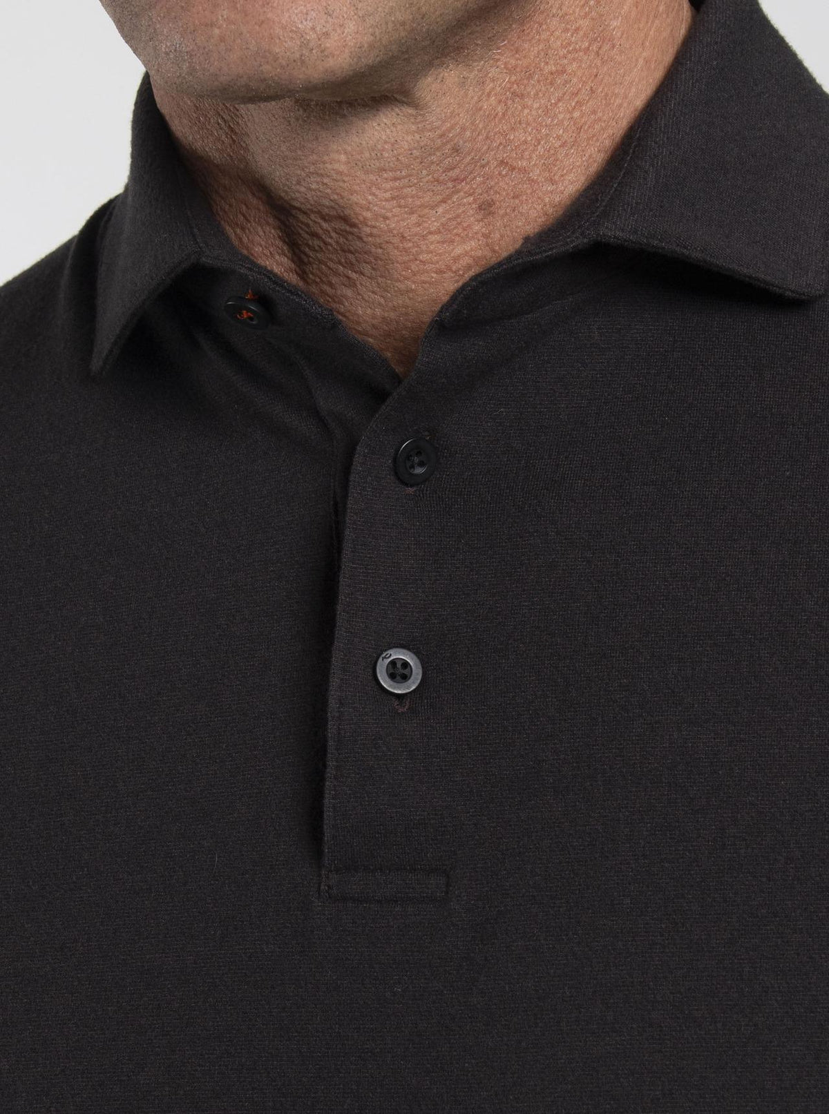 Scot Warm Long Sleeve Polo Espresso