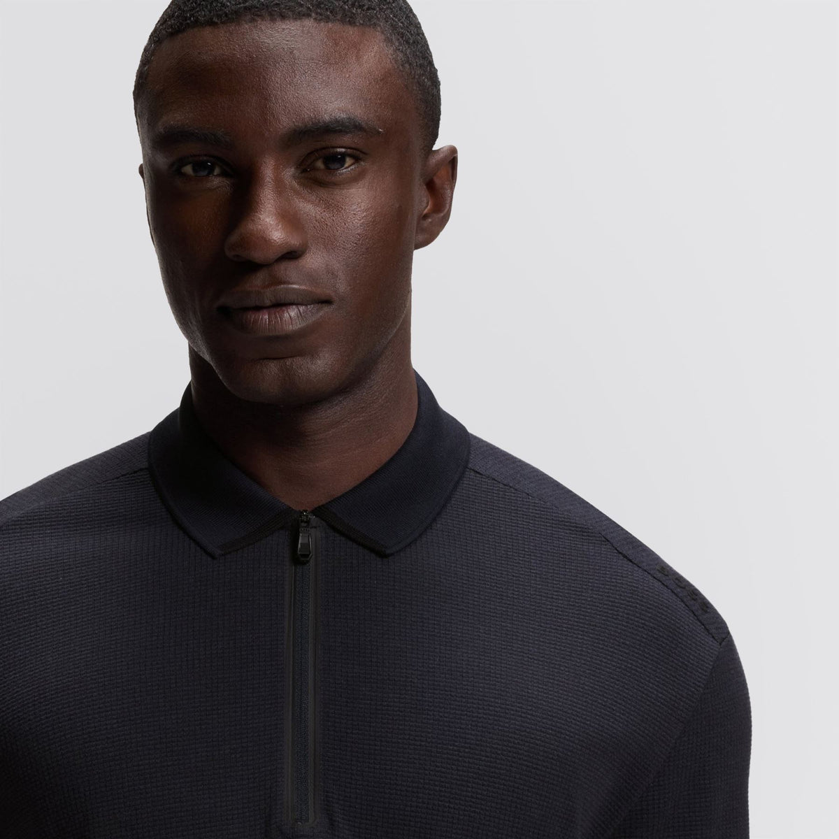 Terrace Zip Polo Dark Blue
