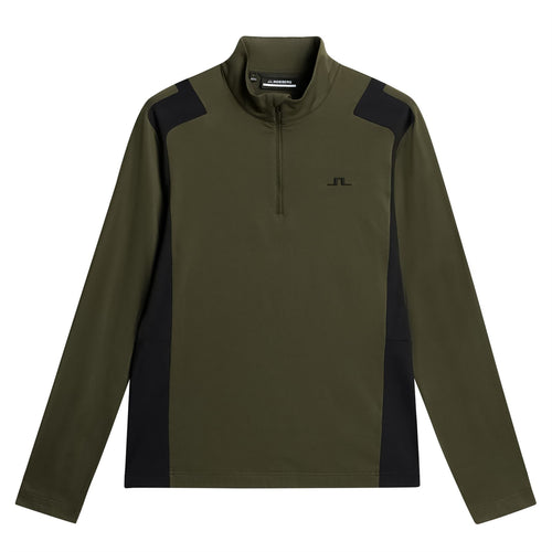 Lukas Quarter Zip Mid Layer Forest Green - AW24