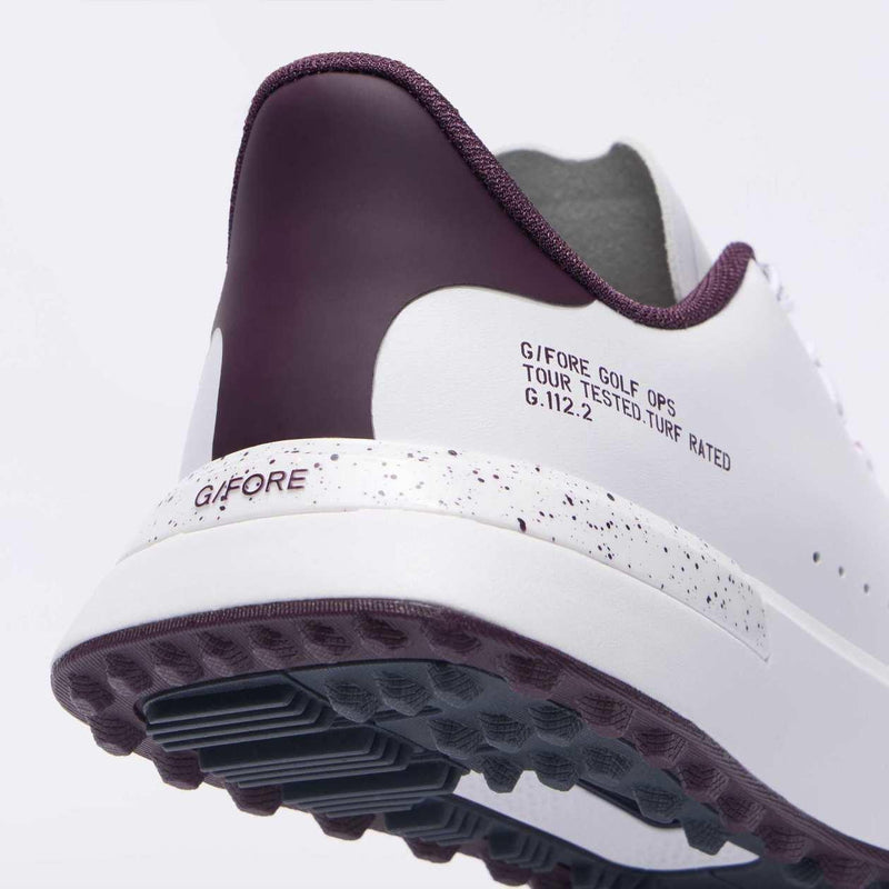 G.112 Spikeless Golf Shoes Snow/Dark Plum