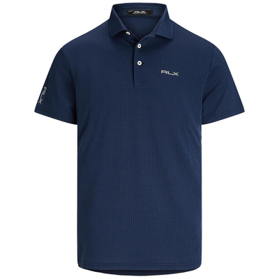 RLX Tailored Fit Knit Jacquard Polo Refined Navy - AW24