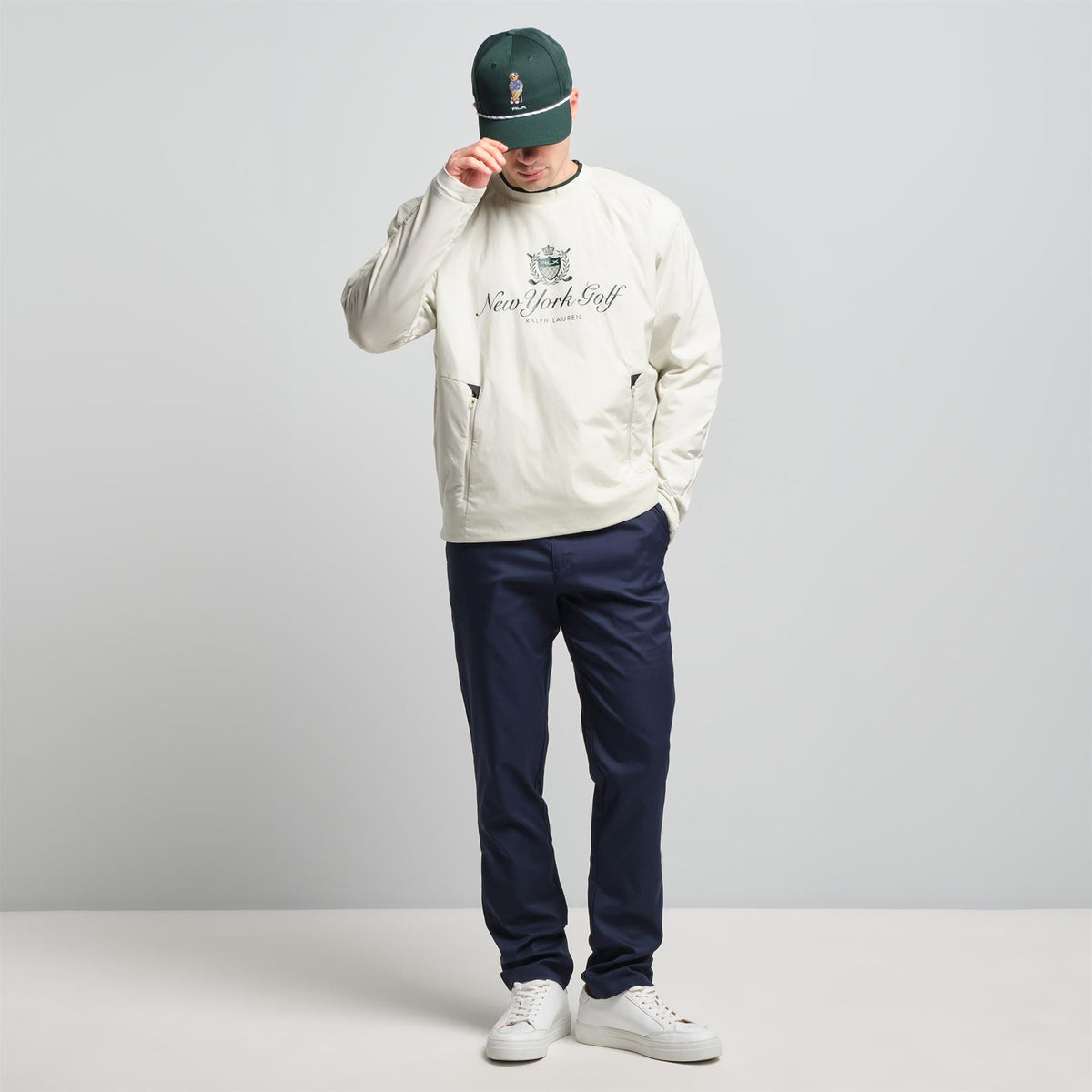 RLX Stretch Hybrid Graphic Pullover Stone Pebble