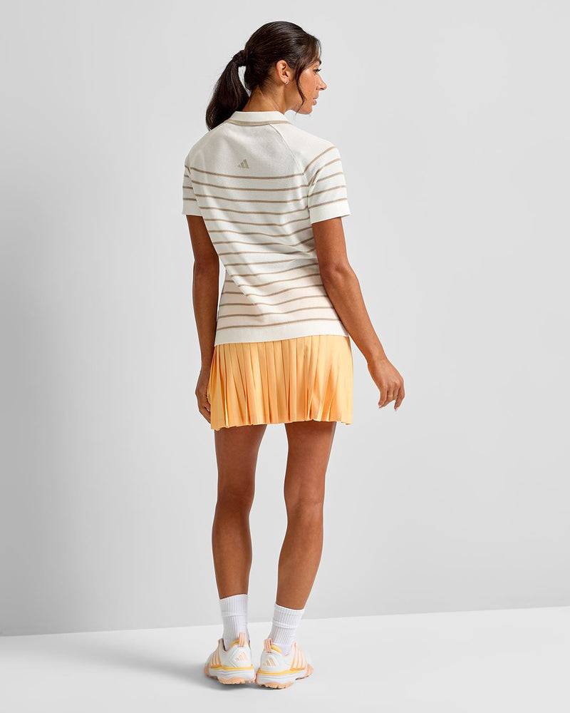 Ultimate365 5+ Stripe Knit Polo White