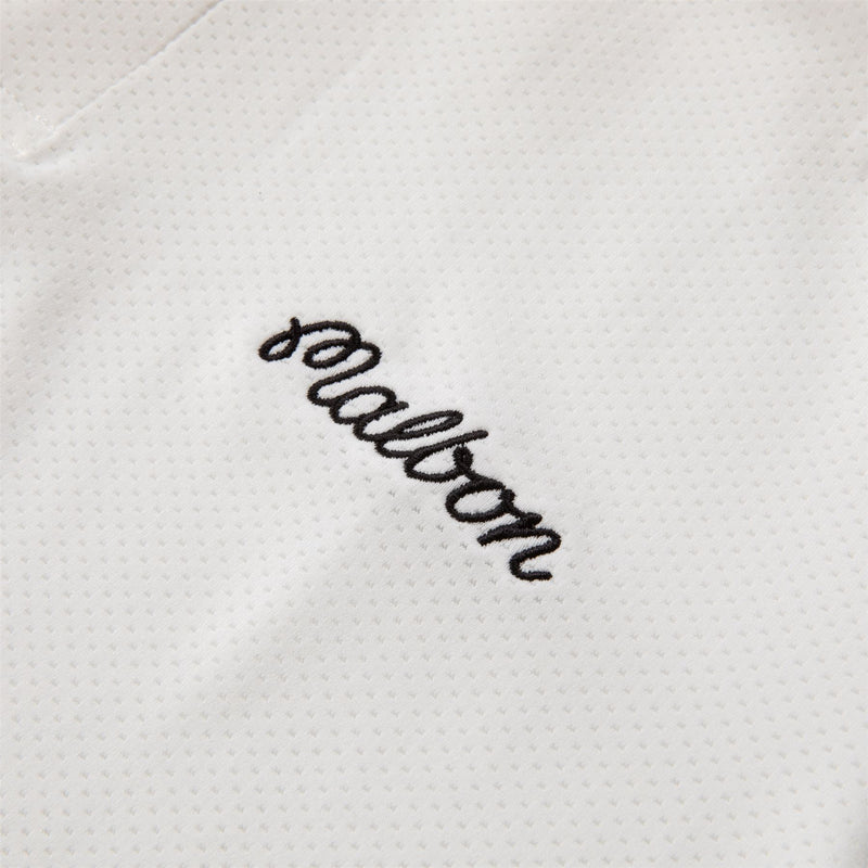 Evergreen Raglan Sleeve Mesh Polo White