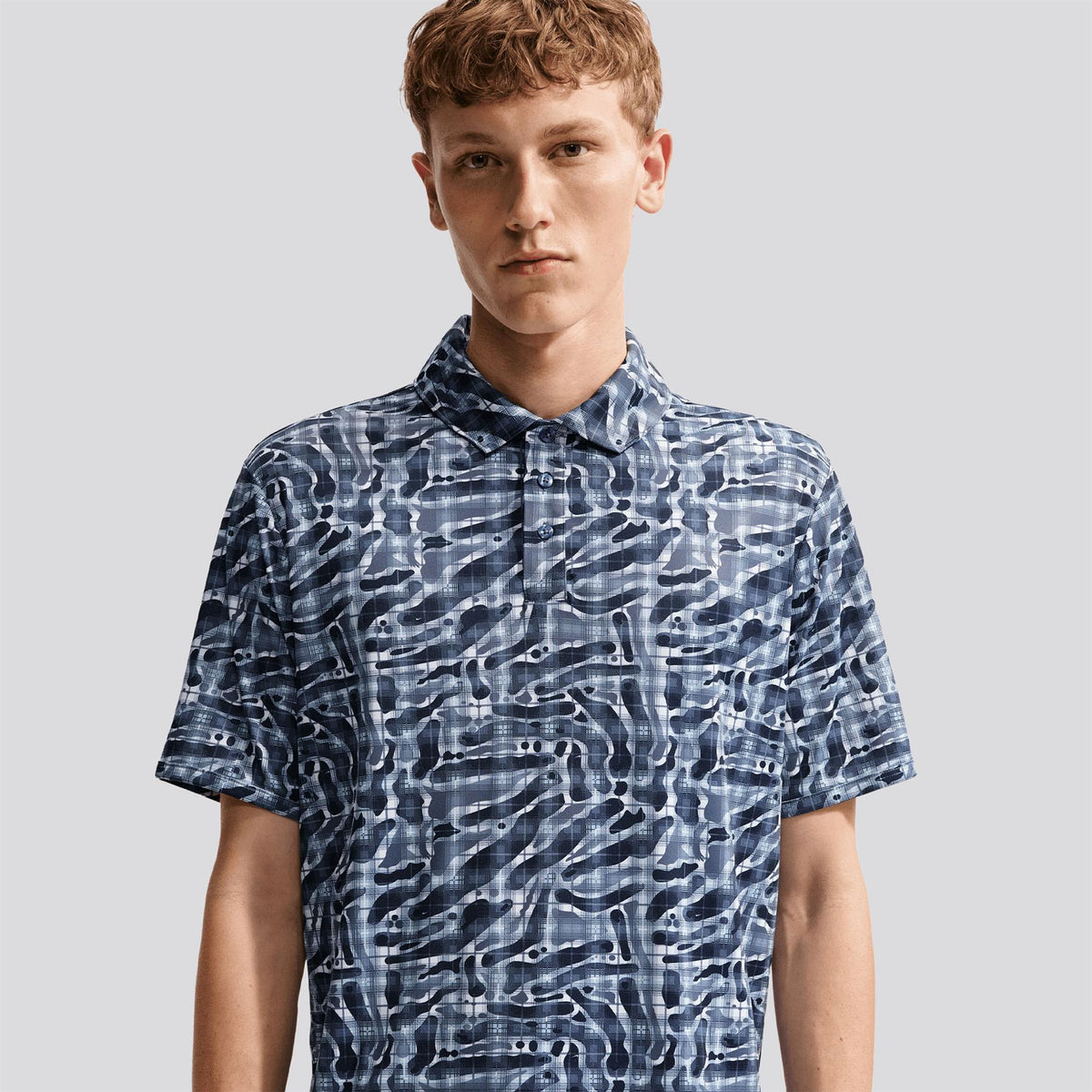 Dri-FIT Par 5 Tartan Camo Polo Diffused Blue