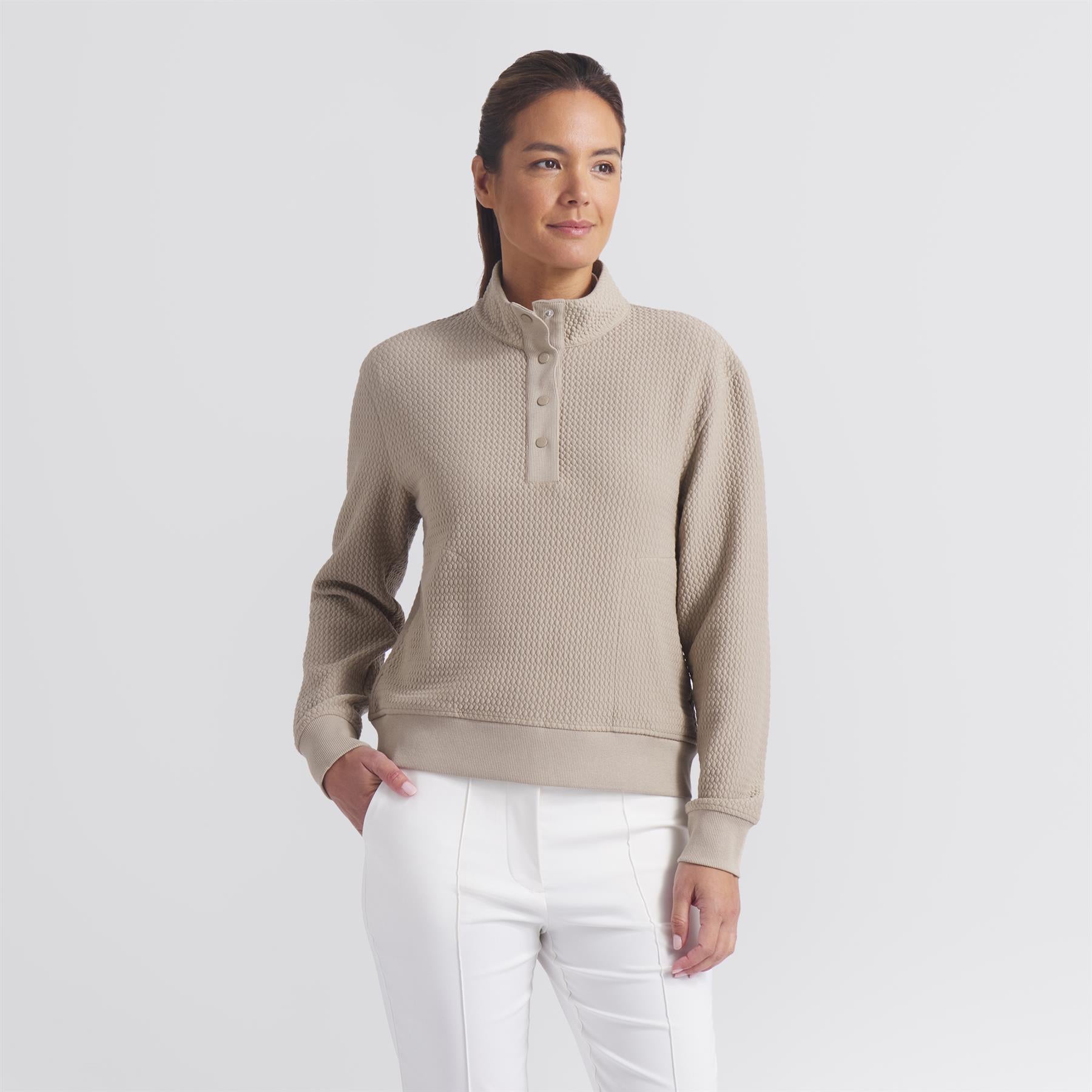 Boulder Half Snap Pullover Ice Coffee