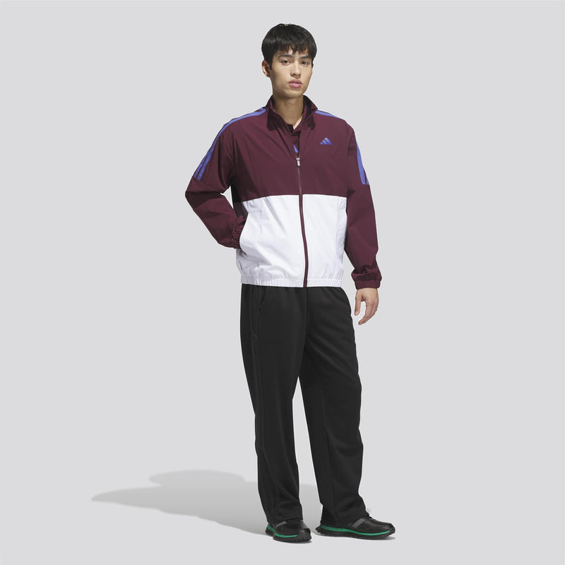 Beyond The Course Twistweave Full-Zip Windbreaker White/Maroon