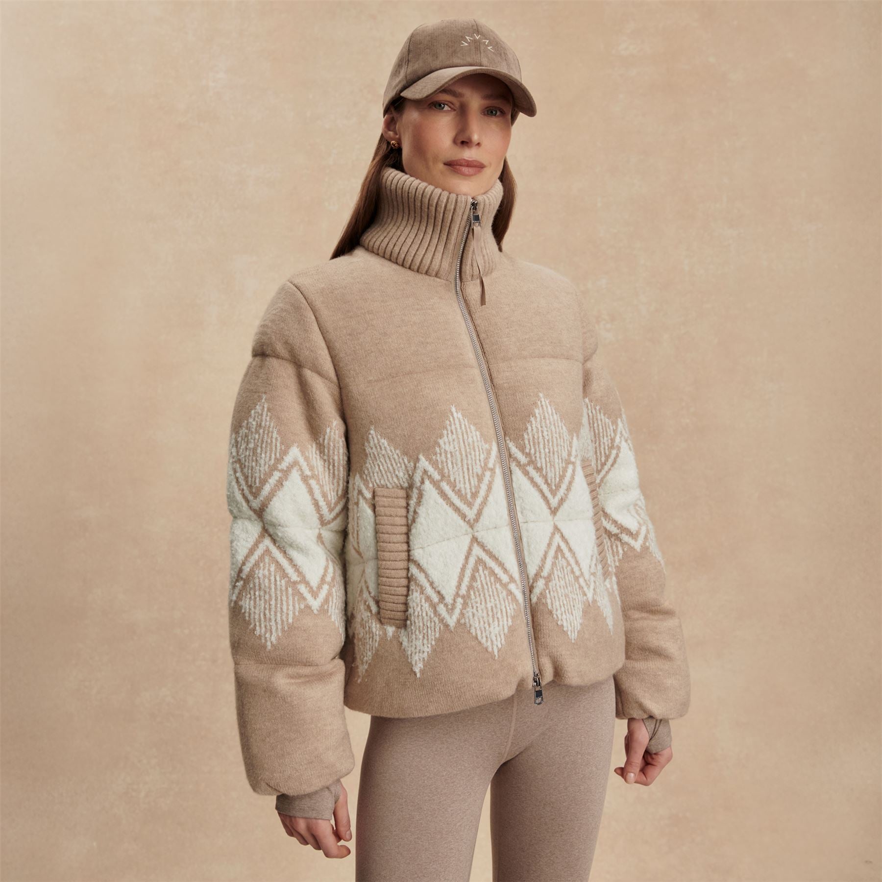 Belinda Knit Puffer Light Taupe