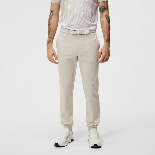 Cuff Double Weave Joggers Trousers Moonbeam Grey