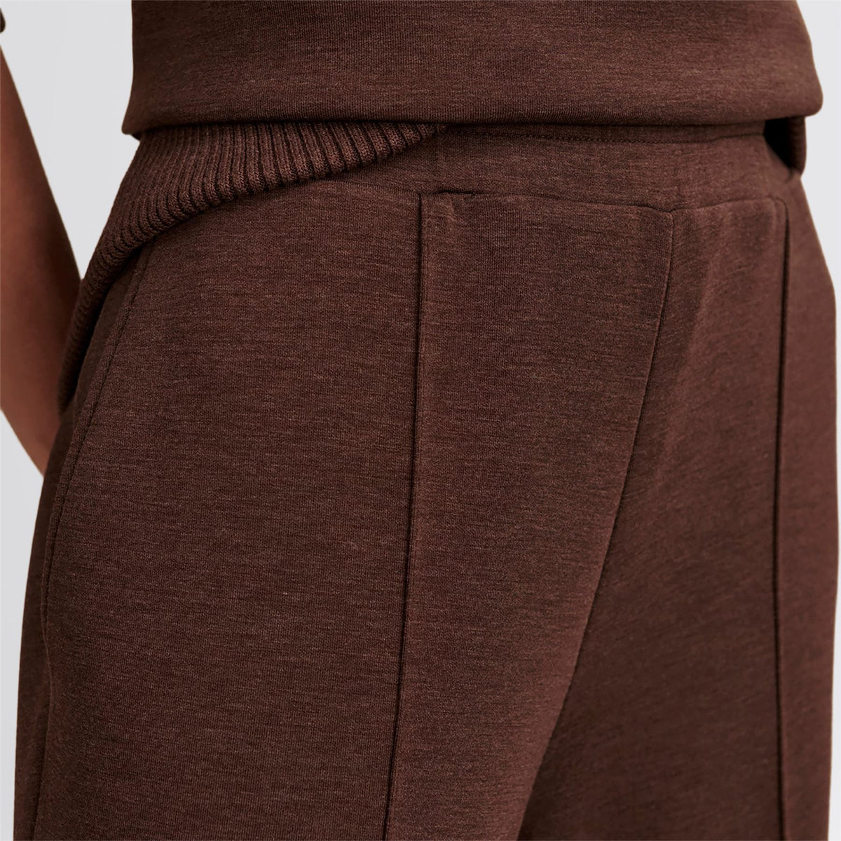 The Wide Leg 30 Inch Jogger Pant Coffee Bean Marl