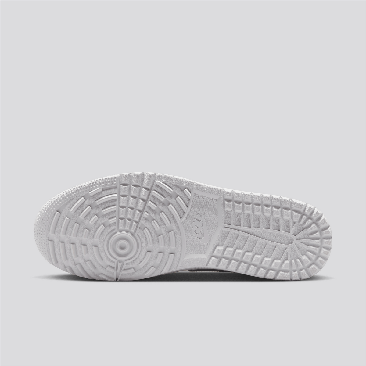 Air Jordan 1 Low Spikeless Golf Shoes White/Metallic Silver/Gum Light Brown