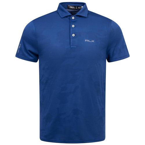RLX Tailored Fit Lightweight Airflow Polo Royal Blue Camo - SS24