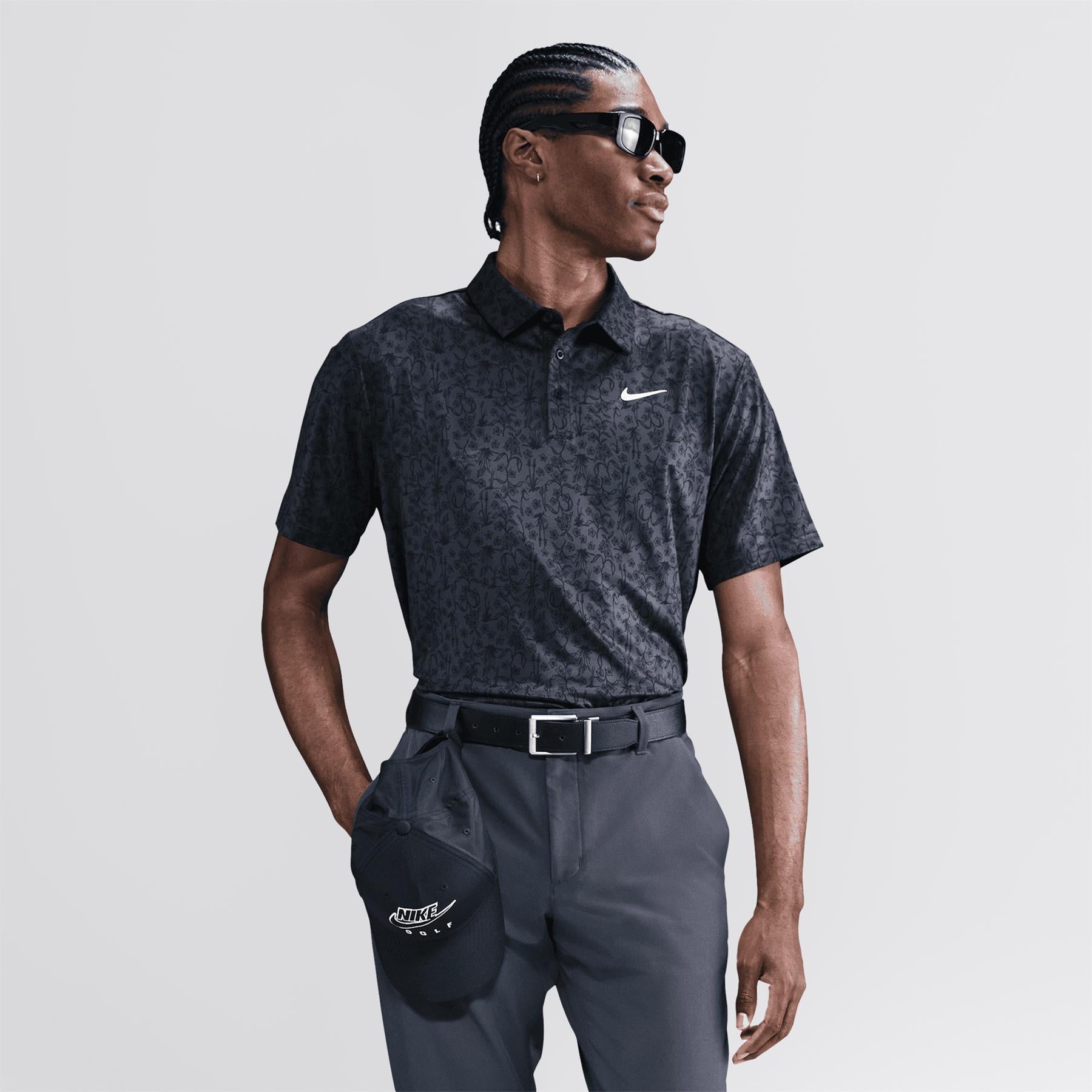 Dri-FIT Tour POA Printed Polo Anthracite/White