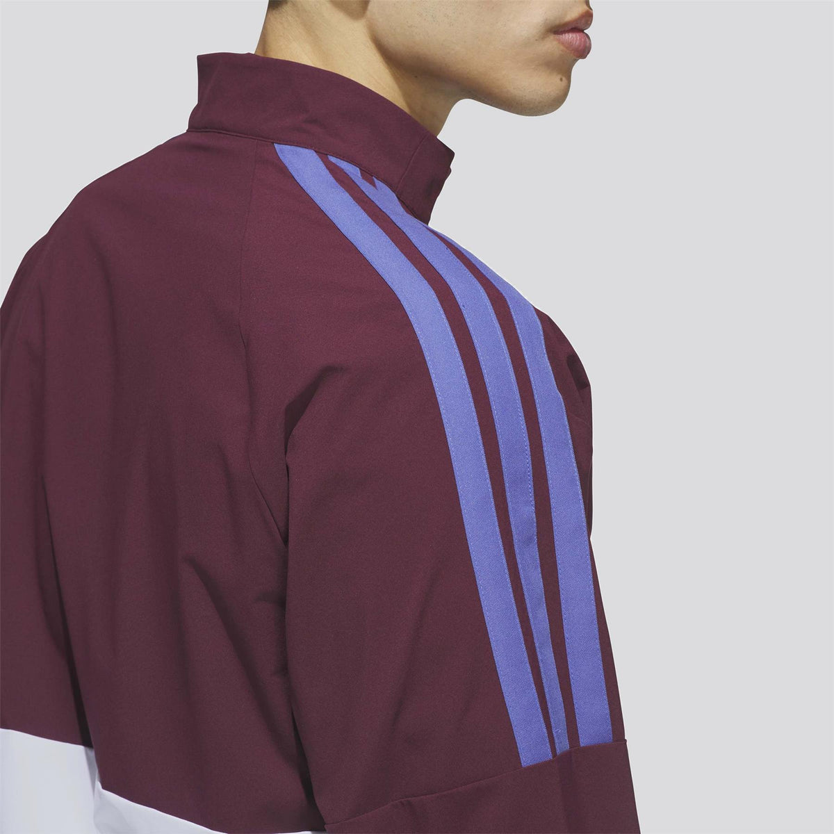 Beyond The Course Twistweave Full-Zip Windbreaker White/Maroon