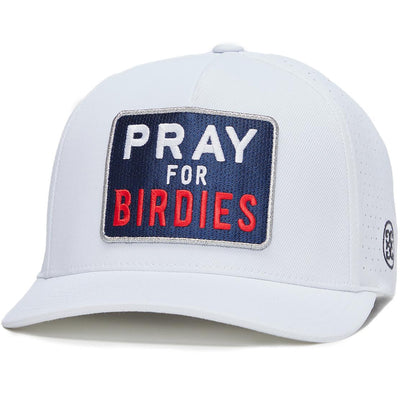 Pray For Birdies Stretch Twill Snapback Hat Snow - SS24
