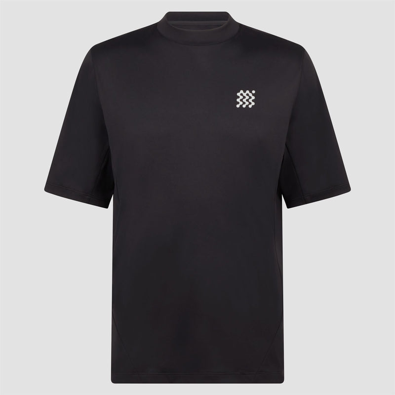 Course Mock Neck Polo Black