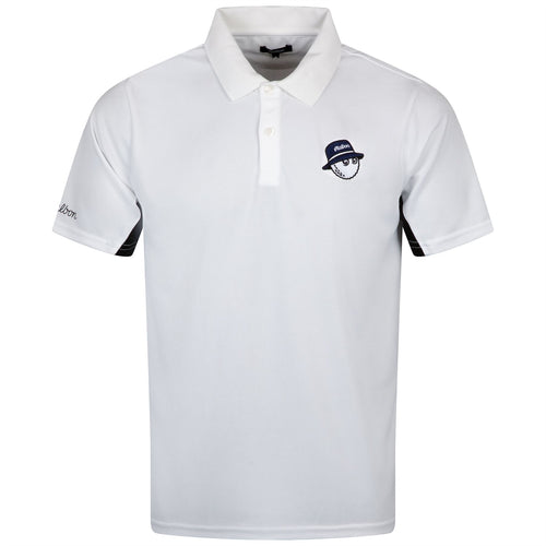 Evergreen Paneled Performance Pique Polo White/Black - 2024