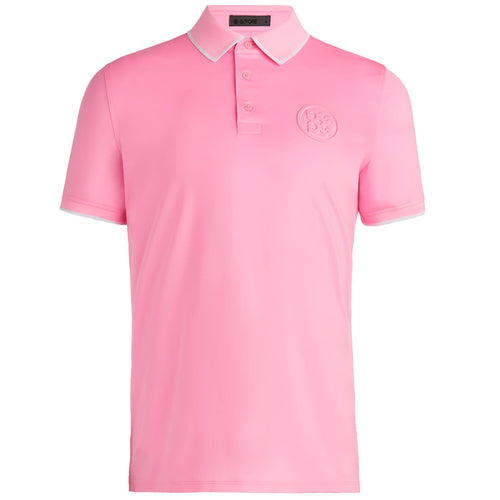 Rib Collar Circle G's Embossed Tech Jersey Polo Candy Pink - SS24