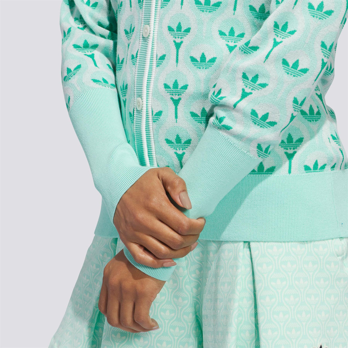 Originals All Over Cardigan White/Clear Mint