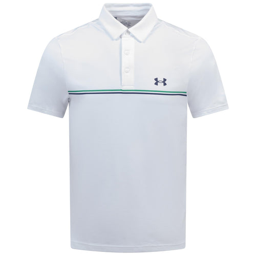 Playoff 3.0 Stripe Polo White/Green/Navy - SS25