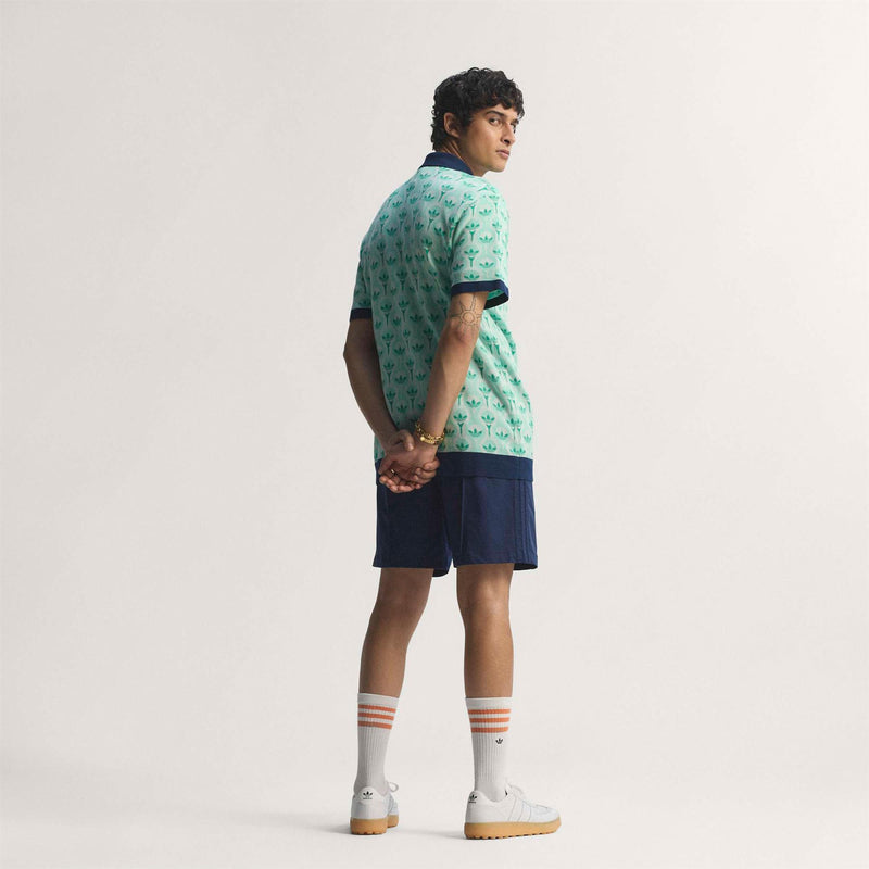 Originals Knit Polo White/Clear Mint/Court Green