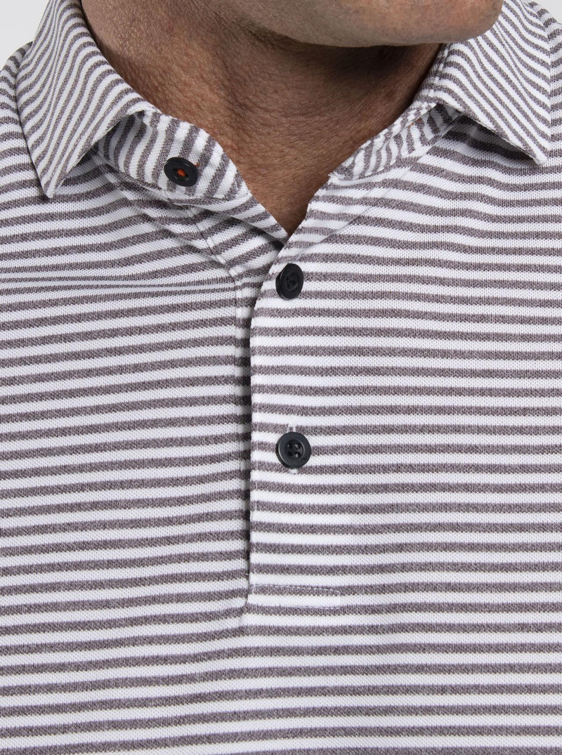 Lee Stripe Polo Espresso/White