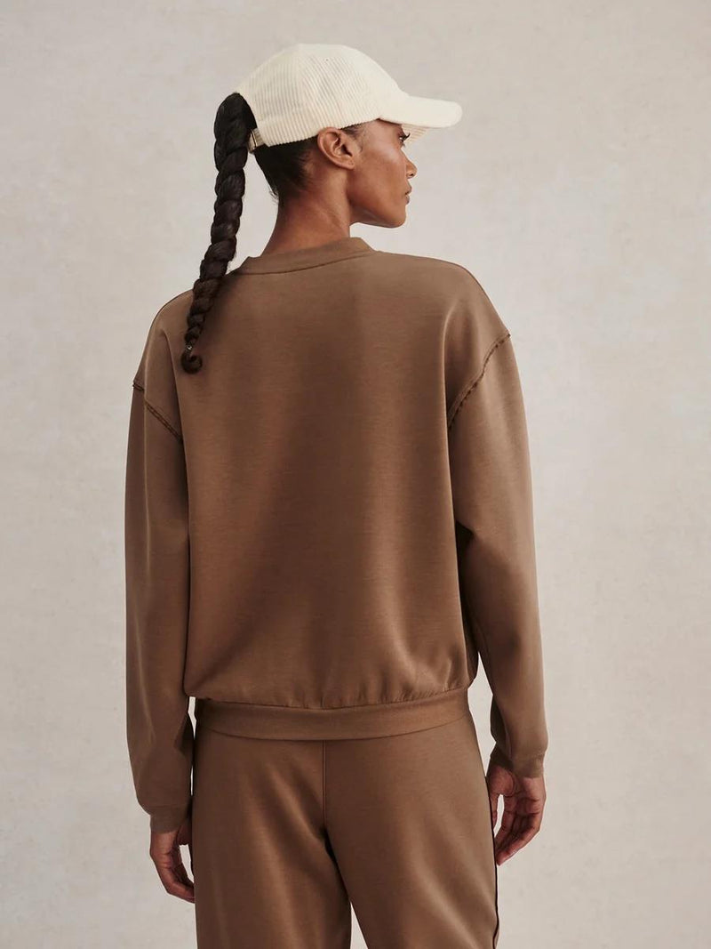 Coralie Crew Neck Sweat Teak Olive