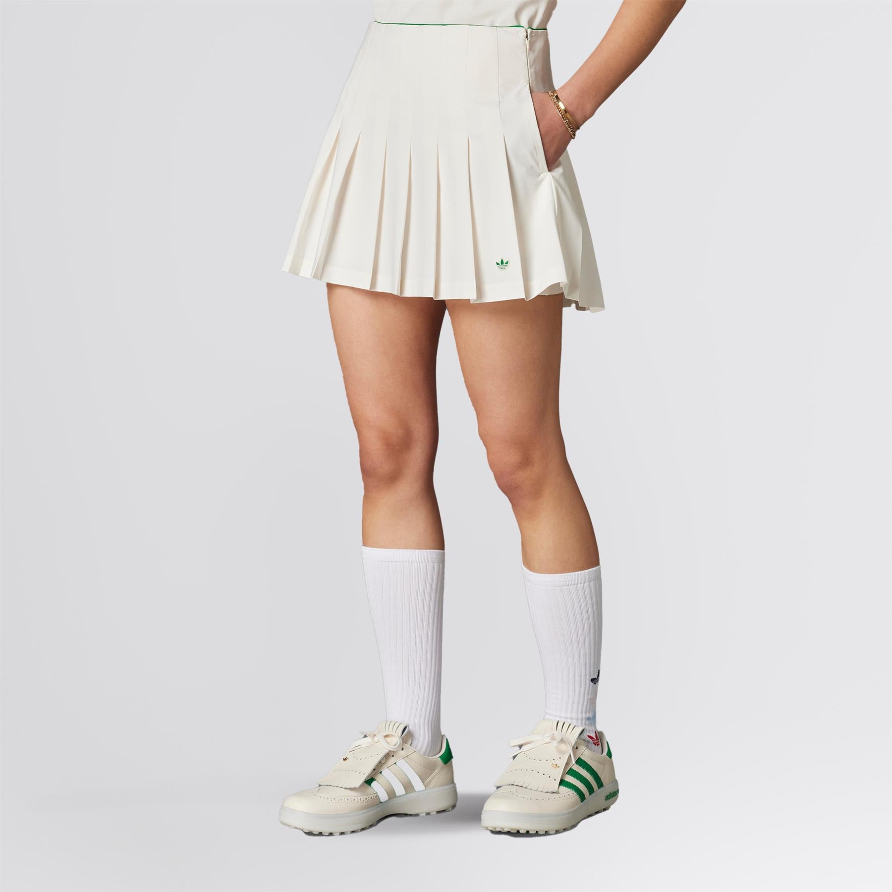 Pleated Skort Chalk White