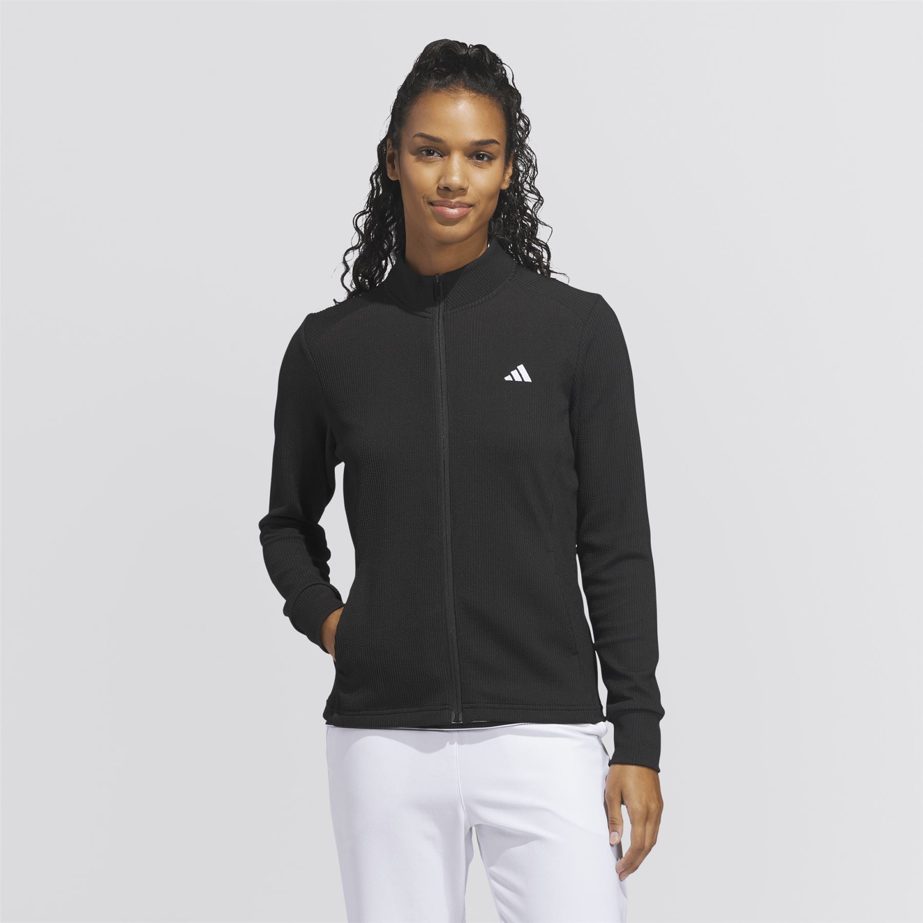 Performance Texture Full Zip Jacket Black