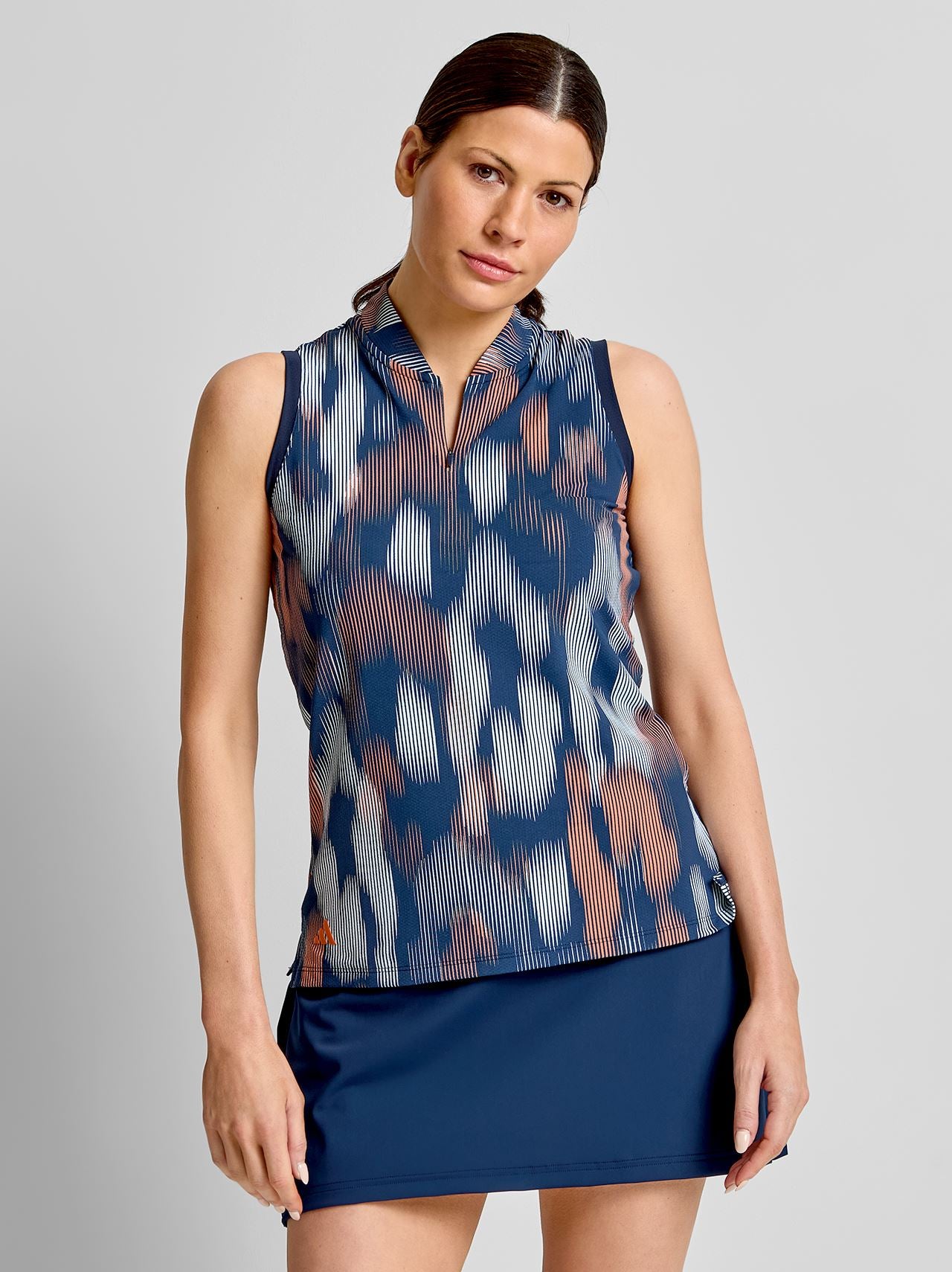 Ultimate365 Tour Printed SL Polo Collegiate Navy