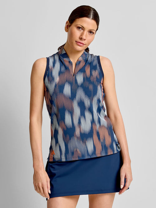 Ultimate365 Tour Printed SL Polo Collegiate Navy