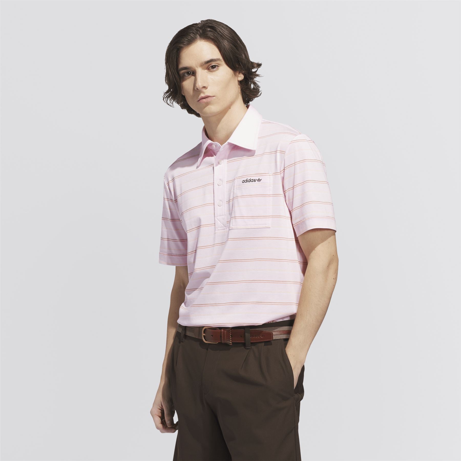 Originals Archine Stripe Polo Clear Pink