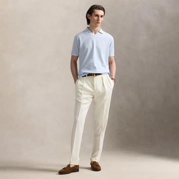 Polo Golf Johnny Collar Cotton Polo Office Blue/White