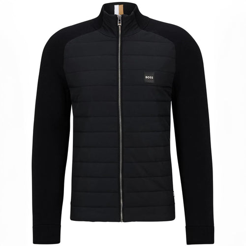 Medesimo Knitted Cotton Regular Fit Hybrid Jacket Black - W23
