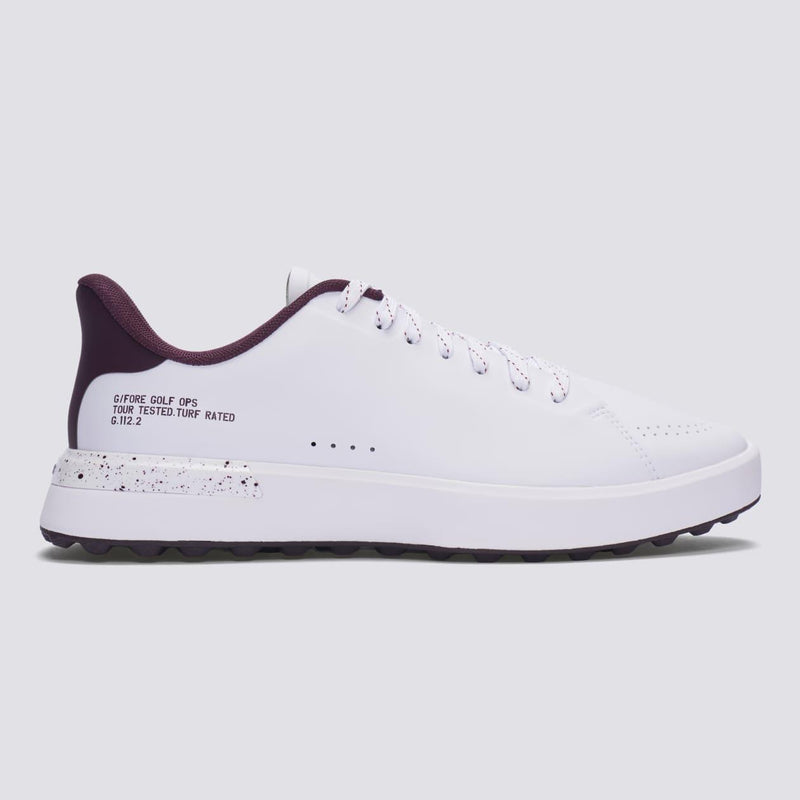G.112 Spikeless Golf Shoes Snow/Dark Plum